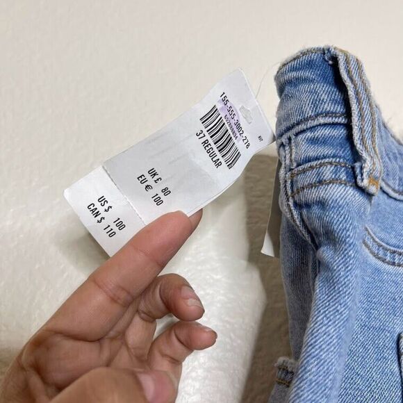 Abercrombie & Fitch 90s Slim Straight Curve Love 37/24R Jean Ultra High Rise NEW - Picture 11 of 16